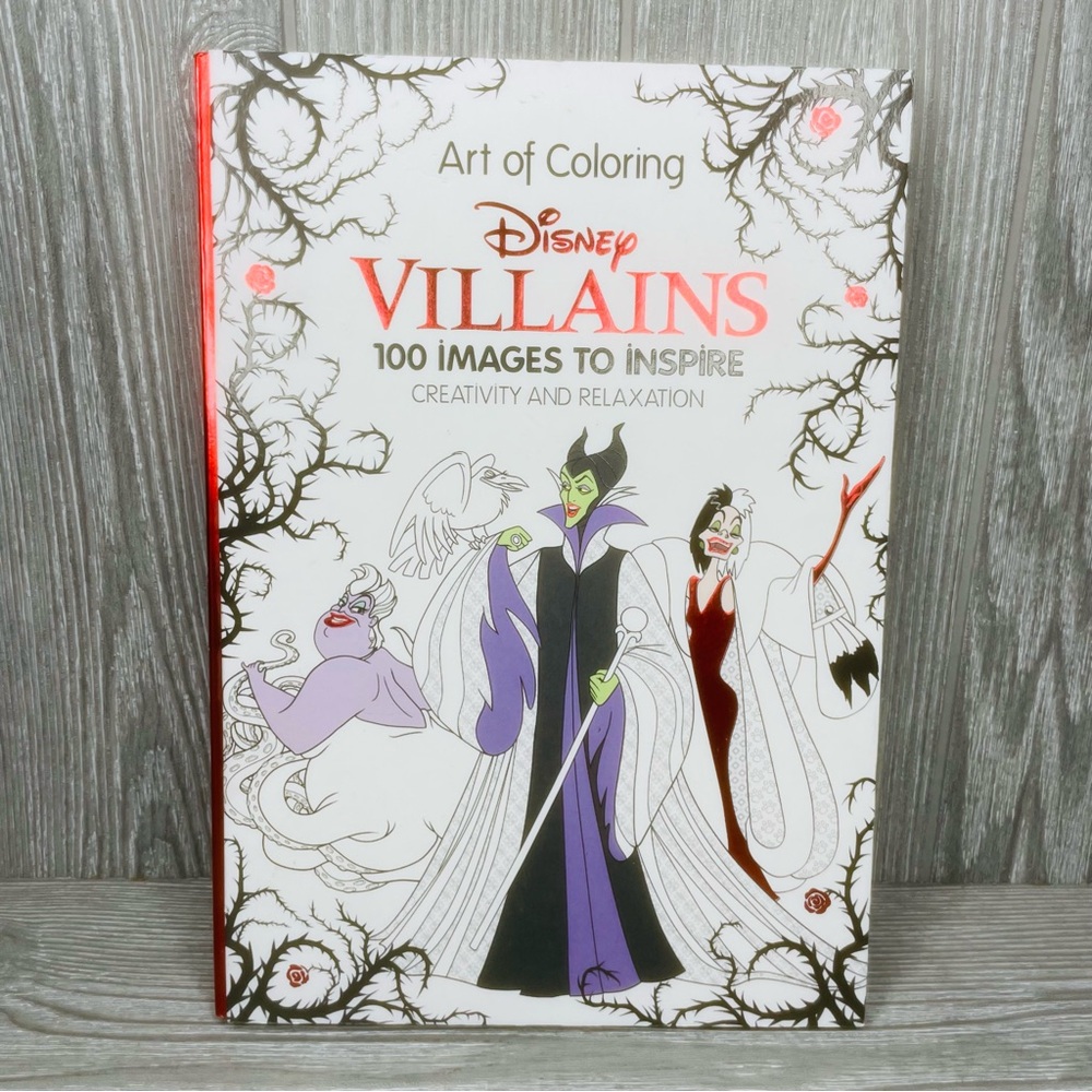 Art of coloring Disney villains 100 page coloring book kids and adults